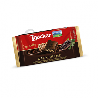 Loacker chocolate specialty dark creme 87g