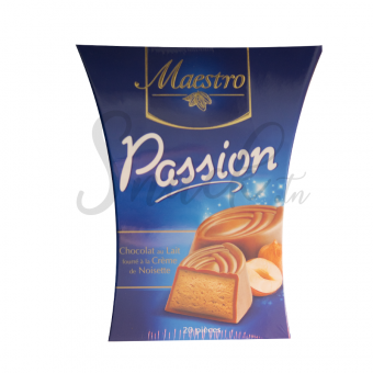 Maestro Passion Chocolat au Lait fourré à la Crème de Noisette 240g (20 pièces)