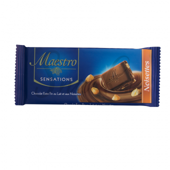 Maestro Sensations Chocolat Extra Fin au Lait et aux Noisettes 30g