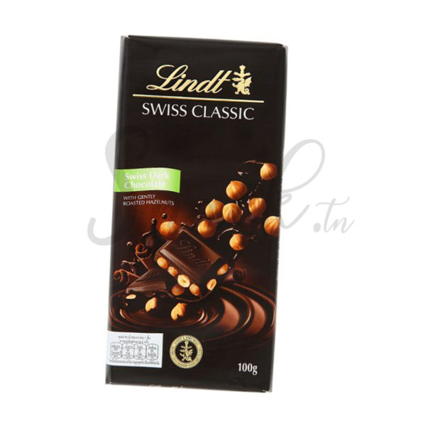 Lindt Swiss Classic Dak Chocolate Hazelnuts